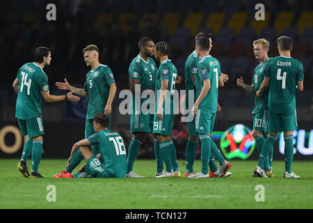 jubilation after final whistle. GES/Football/European Qualifiers: Belarus - Germany, 08.06.2019 Football/Soccer: European Qualifiers: Belarus vs. Germany, Minsk, June 8, 2019 | usage worldwide Stock Photo