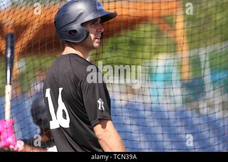 September 9, 2017 - Trenton, New Jersey, U.S - 19-year-old ESTEVAN FLORIAL,  one of the top Yankees prospects, seen here in the Trenton Thunder dugout  on Sept. 9, 2017, was added to