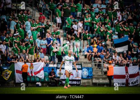 Tallinn, Estonia. 08th June, 2019. Jordan Jones (15) seen in action during the Euro 2020 qualifiers game between Estonia and Northern Ireland in Tallinn. (Final score; Estonia 1:2 Northern Ireland) Credit: SOPA Images Limited/Alamy Live News Stock Photo