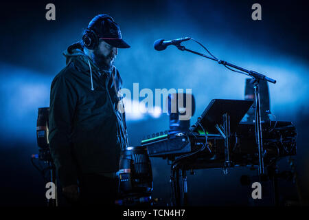Justin Vernon known as Bon Iver of Big Red Machine Band performs live on  stage at Hafen Festival in Copenhagen Stock Photo - Alamy