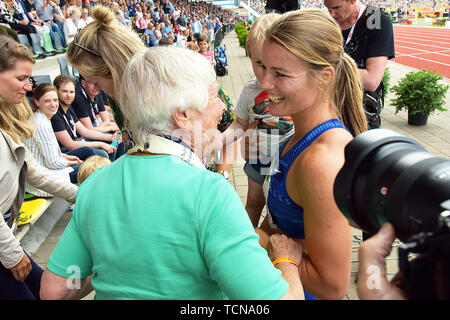 Hengelo, Netherlands. 09th June, 2019. HENGELO, 09-06-2019, Dafne Schippers, during the finals of the FBK Games Credit: Pro Shots/Alamy Live News Stock Photo