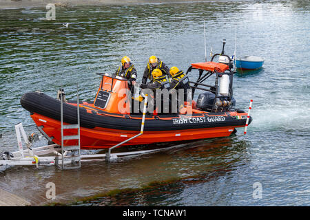 Irish coast guard delta rib river liffey Dublin City Centre Ireland ...