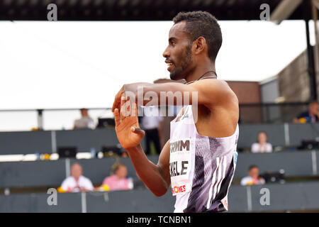 Hengelo, Netherlands. 09th June, 2019. HENGELO, 09-06-2019, Dafne Schippers, during the finals 100 m of the FBK Games Credit: Pro Shots/Alamy Live News Stock Photo