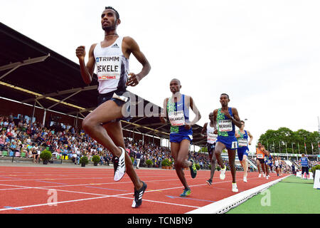 Hengelo, Netherlands. 09th June, 2019. HENGELO, 09-06-2019, Dafne Schippers, during the finals 100 m of the FBK Games Credit: Pro Shots/Alamy Live News Stock Photo