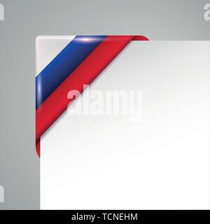 russia flag corner isolated vector illustration Stock Vector