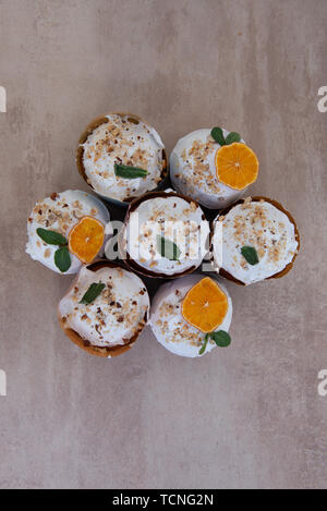 Easter, Easter cake with a complex composition, beautiful scenery, dried fruits Stock Photo