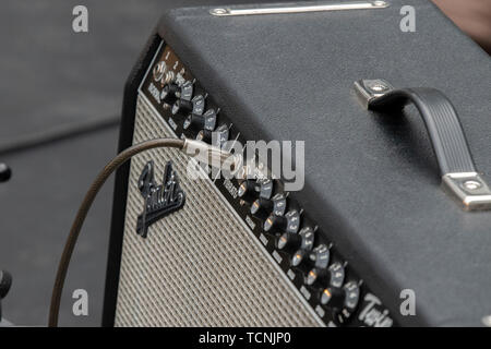 Close Up Of A Fender Amplifier At Amsterdam The Netherlands 2019 Stock Photo