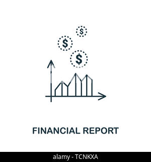 Financial Report outline icon. Thin line style icons from personal finance icon collection. Web design, apps, software and printing simple financial Stock Photo