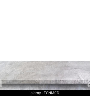 Empty concrete table on isolated white and background with copy space. Stock Photo