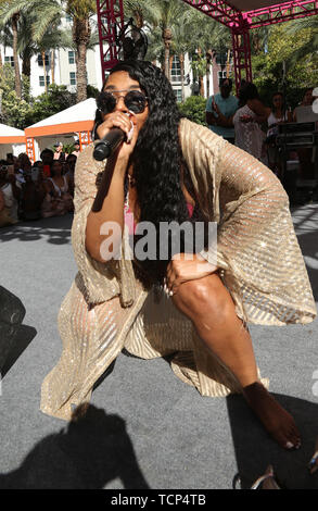 Ashanti performs at the Flamingo Las Vegas' GO Pool Dayclub Featuring ...