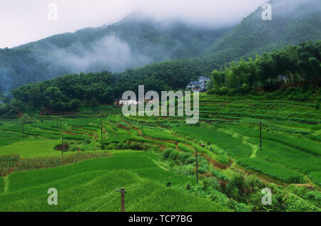 The scenery of Da Zhuhai in western Zhejiang (Photo in Luo hometown, Longyou County) Stock Photo