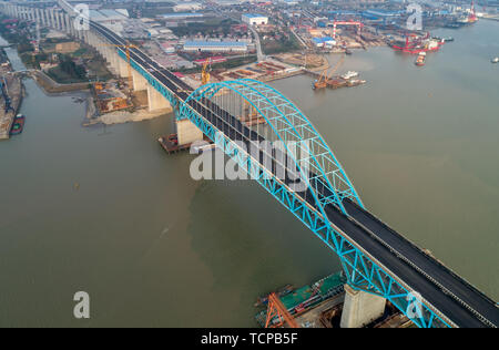 Shanghai-Tong Yangtze River Bridge Stock Photo