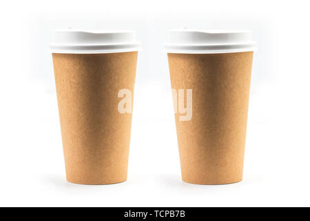 Takeaway paper cups Stock Photo
