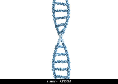 Spherical spiral DNA, three-dimensional rendering Stock Photo