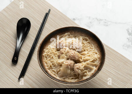 Cloud noodles on white marble Stock Photo