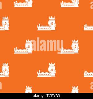 History castle pattern vector orange Stock Vector