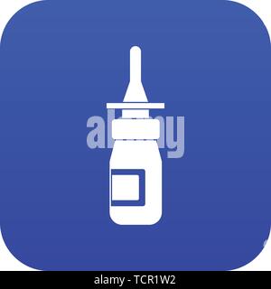 Nasal drops icon digital blue Stock Vector