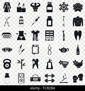 Activity icons set, simle style Stock Vector