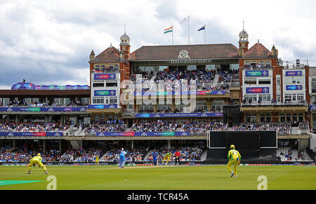 General view of the action during the ICC Cricket World Cup group stage match at The Oval, London. Stock Photo