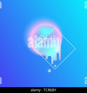 Liquid abstract background, blurred gradient shape Stock Vector