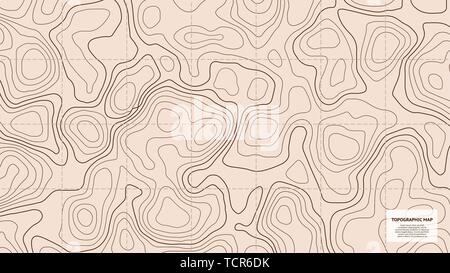 Topographic world map. Geographic contour grid Stock Vector