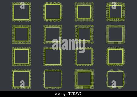 Elegant Lace Borders Frames laser cut Stock Vector