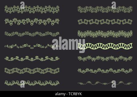 Elegant Lace Borders Frames laser cut Stock Vector