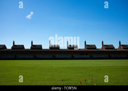 Grand Cloister of Certosa di Pavia monastery. Lombardy, Italy Stock Photo