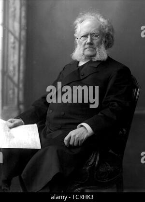 Henrik Ibsen, Henrik Johan Ibsen, Henrik Ibsen (1828 – 1906) Norwegian playwright and poet Stock Photo