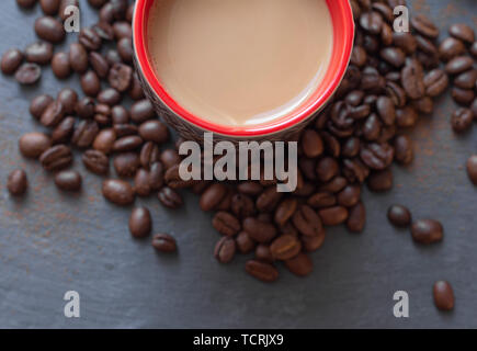 cup of coffee top view Stock Photo