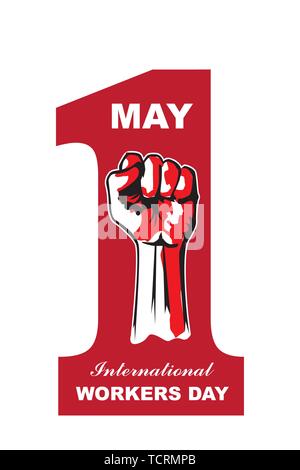 May 1st Workers Day. Creative Vector illustration of labor day. Stock Vector