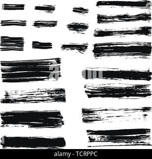 Set of black grunge hand drawn arrows isolated on white. Vector ...