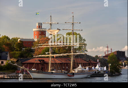 Tre Kronor sailboat at Kastellholmen, Stockholm, Sweden Stock Photo