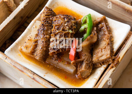 Cantonese breakfast beef leaves Stock Photo