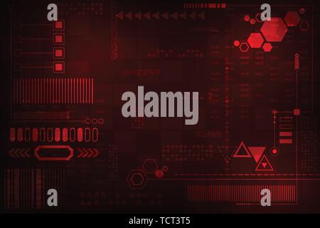 Interfaces used in reporting various details. Stock Vector