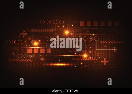 Important information that is calculated using digital systems. Stock Vector