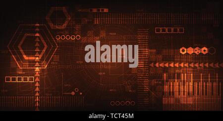 Interfaces used in reporting various details. Stock Vector