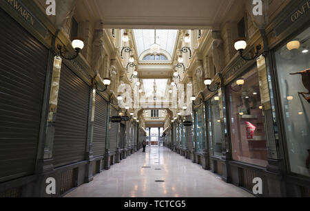 The Queen's gallery occupy the northern half of the Saint-Hubert Royal Galleries, a complex of glazed shopping arcades in the historic center, built Stock Photo