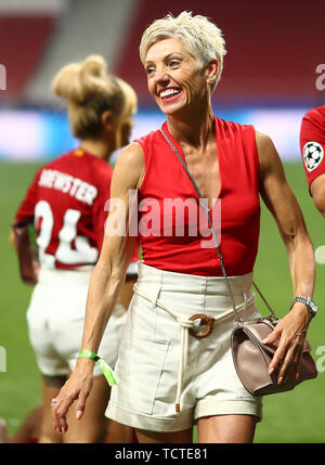 Liz Henderson, mother of Liverpool's Jordan Henderson - Tottenham Hotspur v Liverpool, UEFA Champions League Final 2019, Wanda Metropolitano Stadium, Madrid - 1st June 2019 Stock Photo