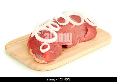 Raw beef meat isolated on white Stock Photo