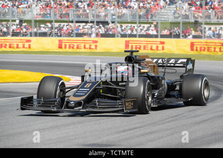 Montreal, Canada. 09th June, 2019. June 09, 2019: Haas Ferrari driver Romain Grosjean (8) of France during the Formula One, Montreal Grand Prix at Circuit Gilles Villeneuve in Montreal, Quebec, Canada Daniel Lea/CSM Credit: Cal Sport Media/Alamy Live News Stock Photo