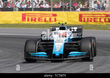 Montreal, Canada. 09th June, 2019. June 09, 2019: Williams Racing driver Robert Kubica (88) of Poland during the Formula One, Montreal Grand Prix at Circuit Gilles Villeneuve in Montreal, Quebec, Canada Daniel Lea/CSM Credit: Cal Sport Media/Alamy Live News Stock Photo