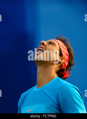 London, UK. 18th June, 2015. LONDON, ENGLAND - JUNE 18: Rafael Nadal during day four of the Aegon Championships at Queen's Club on June 18, 2015 in London, England. People: Rafael Nadal Credit: Storms Media Group/Alamy Live News Stock Photo