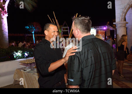 PUNTA CANA, DOMINICAN REPUBLIC - DECEMBER 13: Alex Rodriguez of the New  York Yankees and Girlfriend,Torrie Wilson, at the 6th Annual David Ortiz  Celebrity Golf Classic Powered By FUSEt on December 13