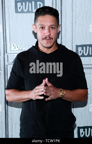 New York, USA. 10 June, 2019. Theo Rossi at the BUILD Speaker Series: Discussing the new film 'Vault' at BUILD Studio. Credit: Steve Mack/Alamy Live News Stock Photo