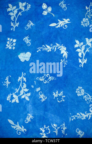 Batik braid glowing dots abstract background Stock Photo