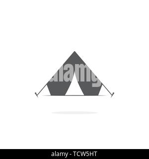 Tourist tent icon vector on white background Stock Vector
