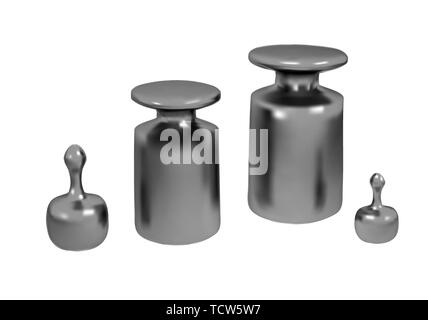 silver mass standard isolated on a white background Stock Vector