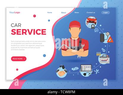 Car Service Concept Stock Vector