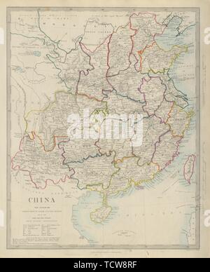 CHINA from Du Halde & Jesuits. Provinces. Formosa Taiwan.SDUK 1874 old map